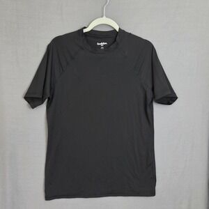 Goodfellow & Co Mens Black Rash Guard Swim Shirt Slim‎ Fit Short Sleeve Medium
